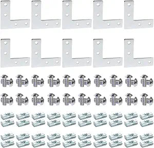 10Set 1010 2525 Aluminum Extrusion Profile Hardware Corner Brackets
