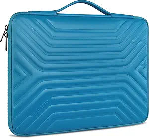 DOMISO 14 Inch Shockproof Waterproof Laptop Sleeve with Handle Lightweight Soft EVA Tablet Case for 14" Laptops/Lenovo ThinkPad/HP Pavilion 14 Stream 14 / Dell, Blue