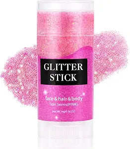 Face and Body,Hair Glitter Stick for Women Men Or Teens (Pink)