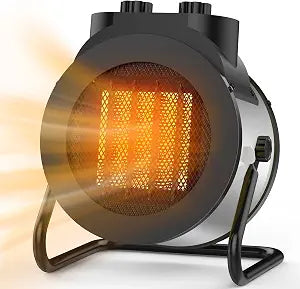 Elevoke Space Heaters for Indoor Use, 1500W PTC Electric Heater with 90Adjustable Angle, Fast Safety Heat, Small Portable Heater for Office Home(Silver)