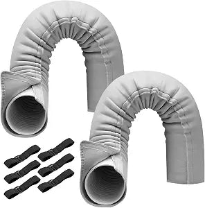 2 Pack Portable Air Conditioner Hose Cover Wrap, Insulated AC Exhaust Hose Sleeve Vent Hose Cover with 3*Adjustable Buckle Straps, AC Hose Cover Sleeve for 5" & 5.9" Diameter Exhaust Hoses