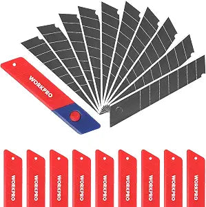 WORKPRO 18mm Snap-Off Blades, SK5 Heavy-Duty Replacement Blades, 100-Pack
