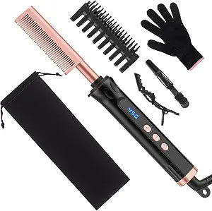 Hot Comb for Lace Front Wigs, Ceramic Electric Straightening Combs