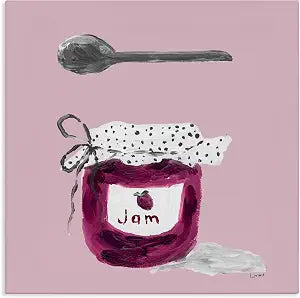 Jam Jar Still Life Farmhouse, 24 x 24 Inch Canvas Wall Art