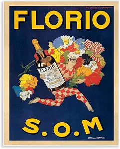 Vintage Liquor Advertisement, 11 x 14 Inch Mounted Print on Wall Plaque