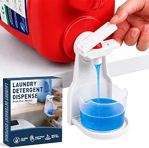 Laundry Detergent Dispenser Cup Holder, No Drip Laundry Detergent Holder with Easy Press Nozzle Switch, Laundry Cup Holder and Drip Tray for Liquid Detergent Dispenser, Laundry Room Organization