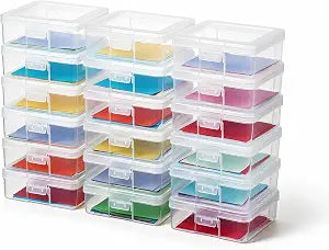 novelinks Plastic Small Storage Containers with Lids for Organizing