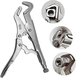 9-Inch Parrot Nose Vise Grip Plier for Sway Bar Link Removal, Curved Jaw