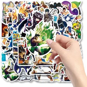 100pcs Cartoon Figure Stickers GMVAESKY for Laptop, Cool Game Classic Cartoon Vinyl Decals for Laptop Water Bottle Luggage Cup Tablet Flasks Bike