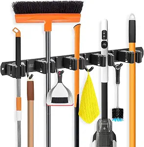IMILLET Broom Holder Wall Mount,Heavy Duty Garage Organization Broom Hanger