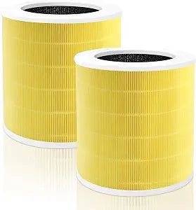 2 Pack Replacement Filter Fit for A2001 Air Purifier Yellow