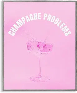 Champagne Problems Pink Cocktail, 11 x 14 Inch Framed Gicle Print