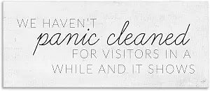 Stupell Industries Humorous Panic Clean Phrase Family Home Sign