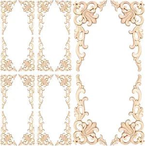 20 Pcs Wood Applique Corner Onlay Decorative DIY, Cute Style