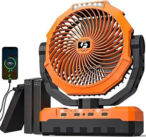 36000mAh Camping Fan, 3 in 1 Detachable Rechargeable Portable Battery Fan