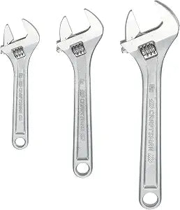 CRAFTSMAN Adjustable Wrench Set, 3-Piece All Steel, Metirc and SAE Scale (CMMT12001)