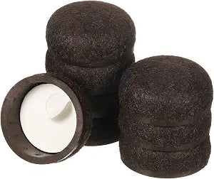 uxcell 8 Pcs Felt Furniture Sliders, 1.46" Round Sliding Pad Table Leg Protector Furniture Movers Sliders for Hardwood Floors, Surfaces and Chair Legs, Brown