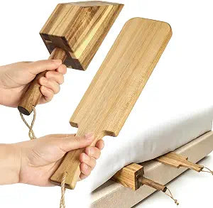 Mattress Lifter & Bed Sheet Tucker Tool for Changing Sheets, Acacia Wood Mattress Lifter Wedge and Bed Maker Tool, Comfort Grip and Lever-Action Lift for Tuck Sheets or Bed Skirts