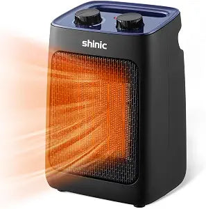 shinic 1500W Portable Space Heater for Indoor Use,Thermostat, for Home/Pets
