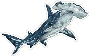 Hammerhead Shark Waterproof Vinyl Sticker 4 Inch Decal