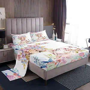 Feelyou Kids Cartoon Leopard Sheet Set Twin Size Boys Girls