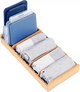 KitchenEdge Kitchen Towel & Storage Organizer, Bamboo