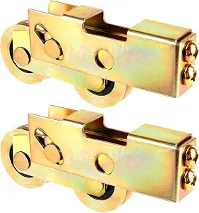 2Pcs Sliding Door Tandem Roller, Heavy-Duty 1-1/4 Inch Sliding Door Tandem Roller Assembly Sliding Glass Door Rollers Replacement, 120kg/265lbs Load Capacity for Sliding Glass Door Screen
