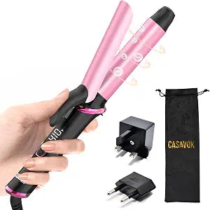 Mini Travel Curling Iron 1 Inch,Dual Voltage with European Plug Adapter