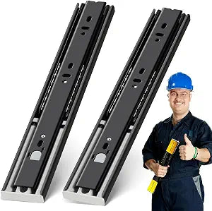 YENUO Push to Open Drawer Slides Full Extension 1224 Inch 100 LB
