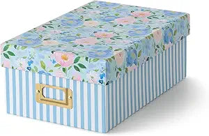 Soul & Lane - Photo Memory Storage Box, 11.7x7.7x4.5 In, Cottage Garden