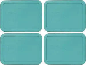 Pyrex 7210-PC 3-Cup Replacement Lid Turquoise (4-Pack) - Made in USA