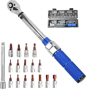 Bike Torque Wrench Set, 1/4 Inch Drive Torque Wrench 2 to 24 Nm