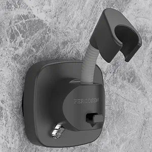 Shower Head Holder with Suction | 360 Swivel | Gray