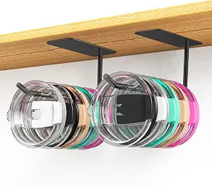 CUXIXA Tumbler Lid Organizer, Stainless Steel Tumbler Lid Holder