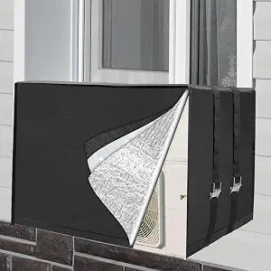 Window Air Conditioner Covers for Outside Unit, 26"L 18"H 21"D, Black