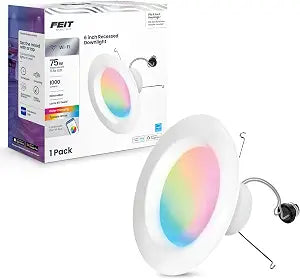 Feit Electric 5/6in Smart Recessed Downlights, 75W Eq, 1000 Lumens