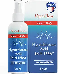 Hypochlorous Acid Spray for Face, Skin & Eyelids – pH-Balanced HOCl Facial Spray Safe for Acne, Red & Sensitive Skin – Gentle Non-Toxic Toner & Cleanser Mist for Clear, Hydrated Skin, 8 oz