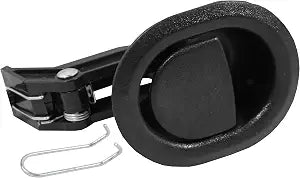 Reliable Recliner Replacement Parts Handle Small Oval Black Plastic Pull Recliner Handle 3" by 3.5" Handle Only Fits 3mm & 6mm Cables (Car Door Flapper Style) Chair Release for Sofa, Couch or Recliner