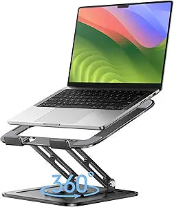 LOXP Adjustable Laptop Stand, Computer Stand with 360 Rotating Base
