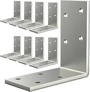 (8PCS) 3x3x1.5 L Brackets Heavy Duty, Galvanized Corner Brace