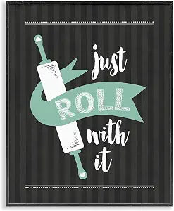 Roll with It Typography Banner, 11 x 14 Inch Framed Gicle Print