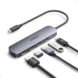 Anker USB-C Hub, 5-in-1 USB Hub for Laptops, 4K HDMI Multiport Adapter