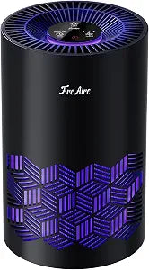 FreAire Air Purifiers for Bedroom Up to 1086 Ft, KN6391RGB, Black