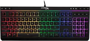 HyperX Alloy Core RGB Membrane Gaming Keyboard, Comfortable Quiet Silent Keys with RGB LED Lighting Effects, Spill Resistant, Dedicated Media Keys, Compatible with Windows 10/8.1/8/7 Black