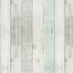 Self Adhesive Rustic Blue Wood Shiplap Contact Paper Shelf Liner for Kitchen Cabinets Dresser Drawer Table Cupboard Walls Furniture Decal 17.7X393 Inches