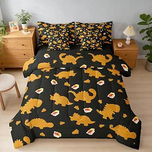 Erosebridal Chicken Nugget Comforter Set, Food Bedding, Twin 7 Pieces