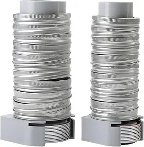 Mason Jar Lid Organizer and Storage Wall Mount with Sticky Hook
