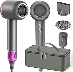 NUTROMO Hair Dryer with Carry Case,160,000 RPM High Speed Ionic Blow Dryer