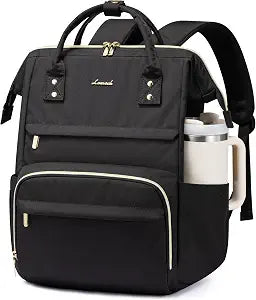 LOVEVOOK Laptop Backpack for Women with Giant Tumbler Holder Pocket, 15.6 Inch Work Daypack for Teacher Nurse, Computer College Bookbag Purse, Waterproof Travel Back Pack with USB Charging Port