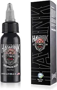 HAWINK Black Tattoo Ink 1 oz (30ml) Vegan-Friendly USA Standard Pigment Tattoo Supplies Concentrated Black TI203-30-002